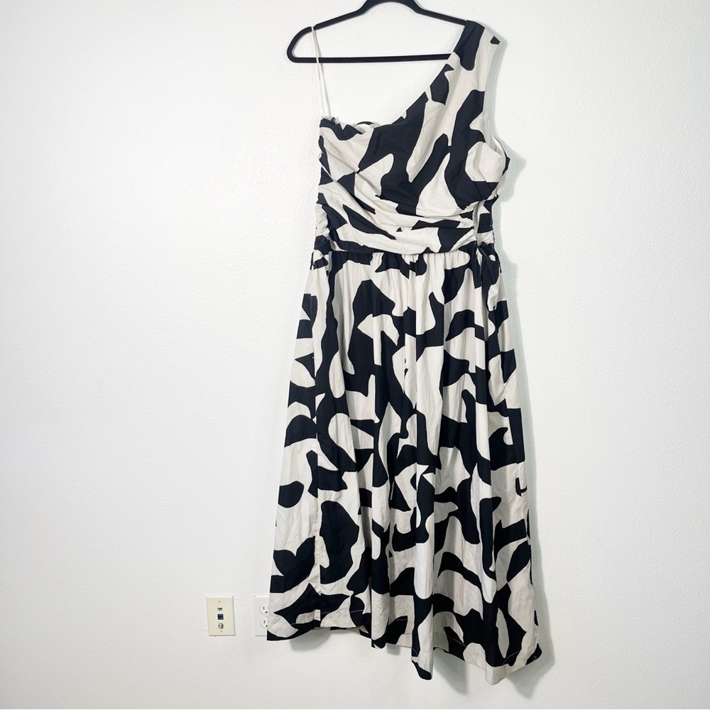 Abercrombie & Fitch Fiore One-Shoulder Maxi Dress High Slit Side Cutout XL NEW - Picture 7 of 10